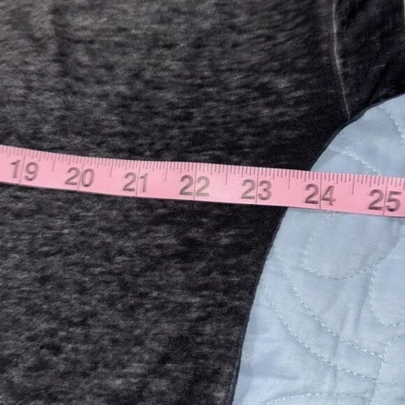 So Womens Relaxed Fit Black/Gray 3/4 Sleeve Top With Tie Hem XXL - Picture 4 of 8